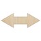 Double Arrow Symbol Unfinished Wood Shape Piece Cutout for DIY Craft Projects